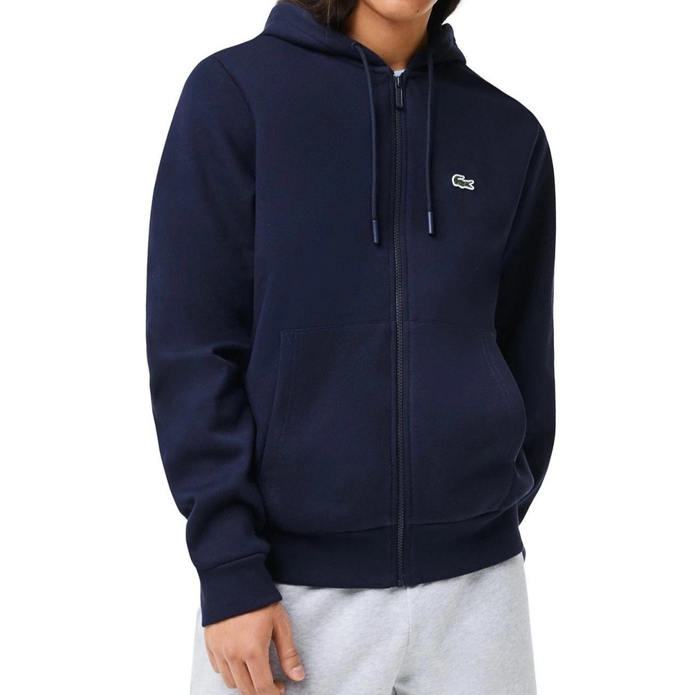 NWT Lacoste Regular Fit Pullover Hoodie Men's Size L Navy Blue Cotton